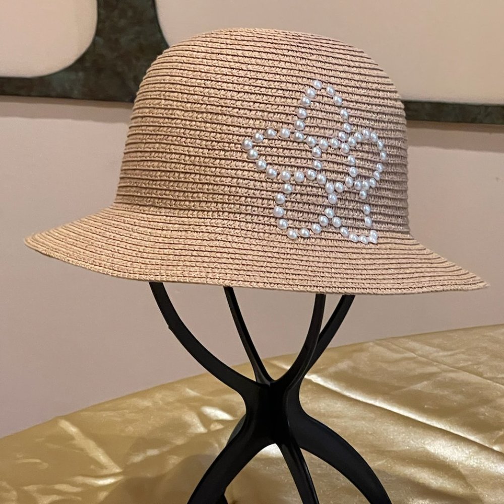 H70- Vintage Marcus Adler Paper Hat with Flower